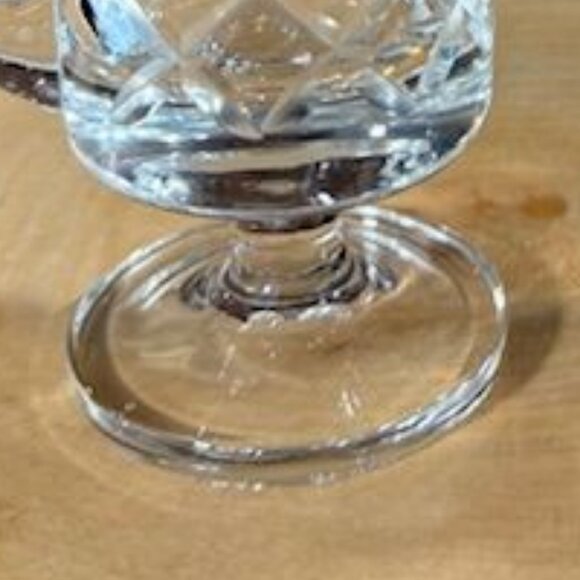 NWOT Set of 2 Diamond Etched Glass Irish Coffee Cappuccino Latte Mugs - Picture 3 of 7